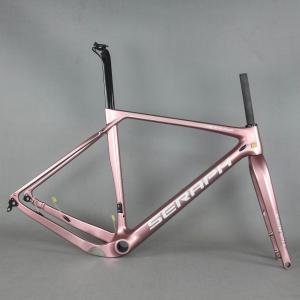 Rose gold Carbon Fiber Gravel Bike Frame GR030 , Bicycle GRAVEL frame factory deirect sale frame SERAPH gravel
